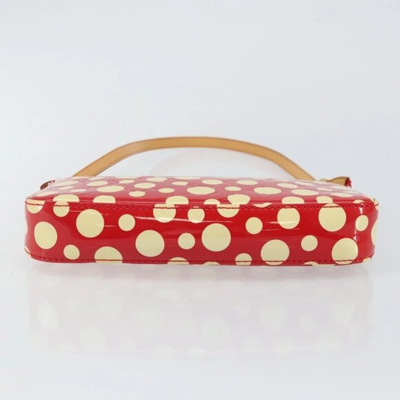 LOUIS VUITTON Vernis Yayoi Kusama Pochette Accessoires Red M91428 Auth 141217A - Picture 7 of 16